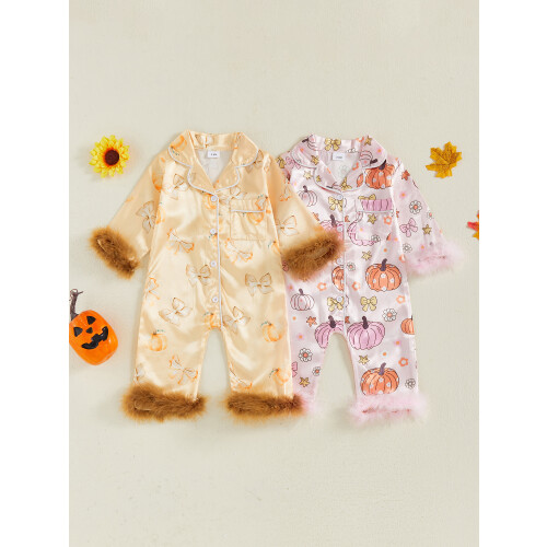 (18-24 Months, Apricot) Πιτζάμες Halloween για μακριά μανίκια 2