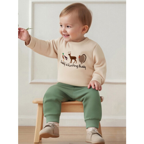 (12-18 Months, Apricot) Σετ 2 τεμαχίων φούτερ μακρυμάνικο 2