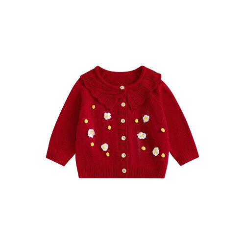 (18-24 Months, Red) Παιδικό πουλόβερ για χειμωνιάτικες ζακέτες