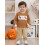 (3-4 Years, Brown) Σετ 2 τεμαχίων ριγέ παντελόνια. 4
