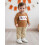 (3-4 Years, Brown) Σετ 2 τεμαχίων ριγέ παντελόνια. 5