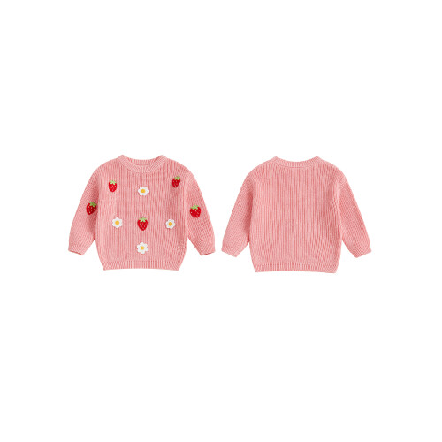 (12-18 Months, Pink) Πουλόβερ μακριά μανίκια, για νήπια 1
