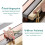 Barn Door Handle Set, 80cm Rose Gold Stainless Steel Sliding Pull Bar, DoubleSided, Rustproof 5