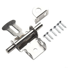 Stainless Steel Door Latch Heavy Duty Gate Lock Rustproof for Home and Outdoor Security Silver A