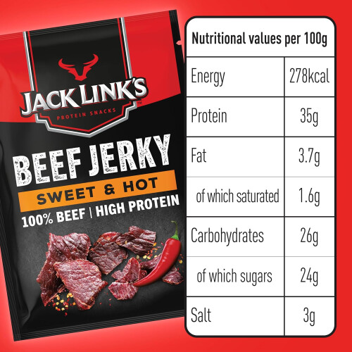 Jack Link s Beef Jerky Sweet & Hot 12 x 60g 2