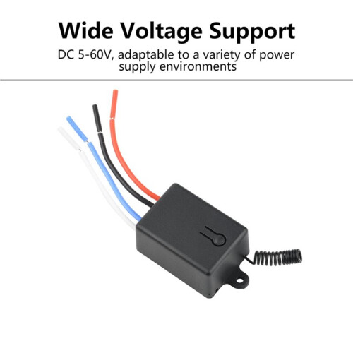 433MHz RF Wireless Relay ,  5-60V 10A Remote Control Transmitter Receiver for  Home Automation 2