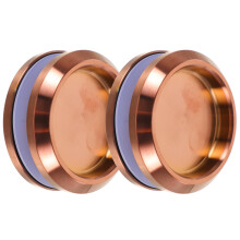 2Pcs Rose Gold 304 Stainless Steel Shower Door Handles, Round Glass Sliding Pull Knobs for Bathroom