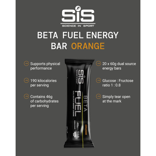 SiS BETA Fuel Bar Orange 20x60g 1