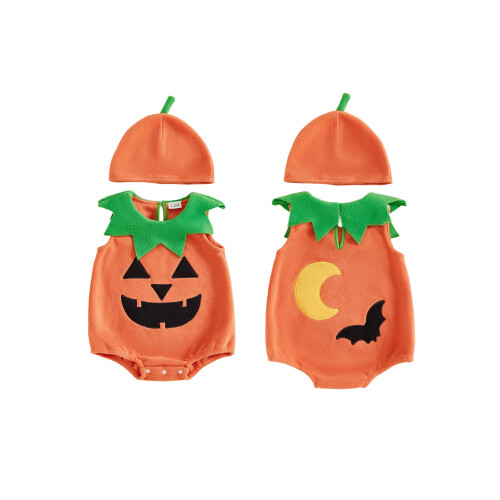 (0-3 Months, Orange) Μωρό Halloween Κολοκύθα Φθινοπωρινά Ρούχα