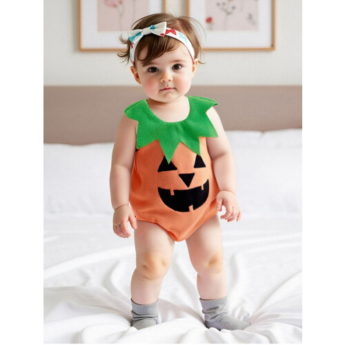 (12-18 Months, Orange) Μωρό Halloween Κολοκύθα Φθινοπωρινά Ρούχα 2