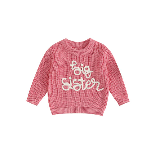 (2-3 Years, Light Pink) Πουλόβερ για νήπια στρογγυλή λαιμόκοψη
