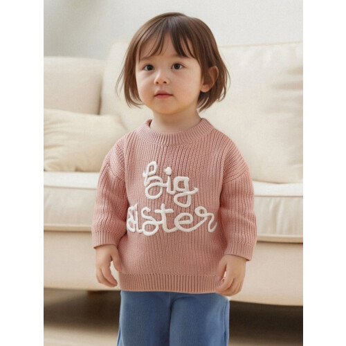 (12-18 Months, Pink) Πουλόβερ για νήπια στρογγυλή λαιμόκοψη 2