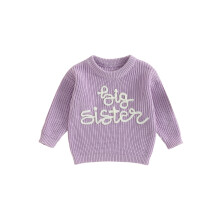 (18-24 Months, Purple) Πουλόβερ για νήπια στρογγυλή λαιμόκοψη