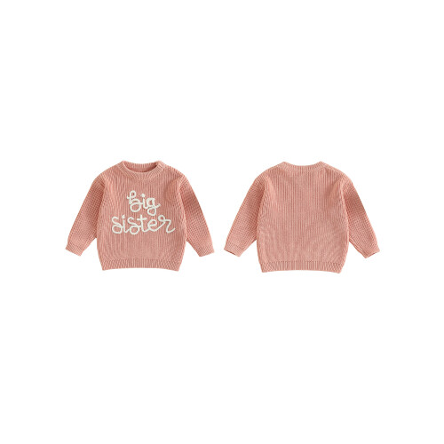 (4-5 Years, Pink) Πουλόβερ για νήπια στρογγυλή λαιμόκοψη 1