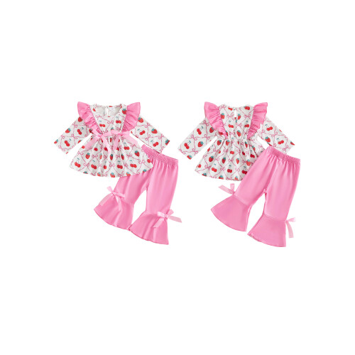 (3-4 Years, Pink) Conjunto de otoño (2 piezas). 1