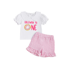 (6-12 Months, Pink) Dievčenské oblečenie, sada narodeninový outfit