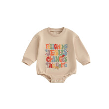 (0-3 Months, Multicolor) Dívčí podzimní bublinkový overal s květinovým potiskem a dlouhým rukávem, kulatým výstřihem