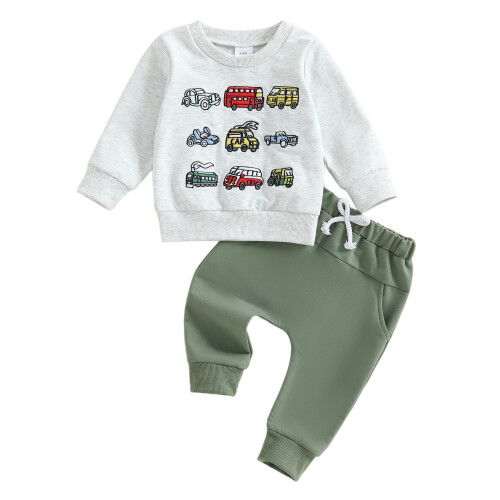 (18-24 Months, Gray) Completo autunnale per 2 pezzi).