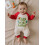 (6-12 Months, Red) Mono de bebé y otoño. 6