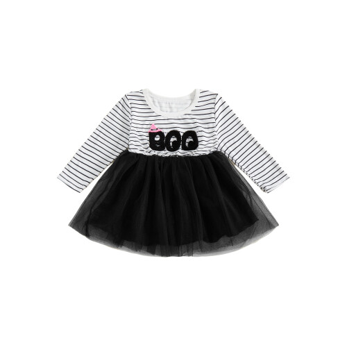 (18-24 Months, Black) Παιδικό φόρεμα κοριτσιών, φθινοπωρινό φόρεμα.