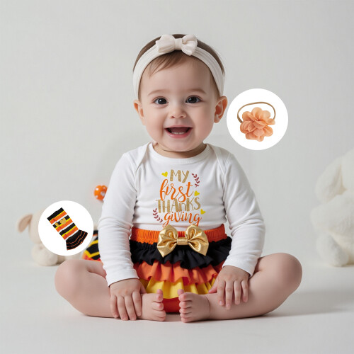 (6-9 Months, White) Σετ ρούχων για και κορδέλες. 2