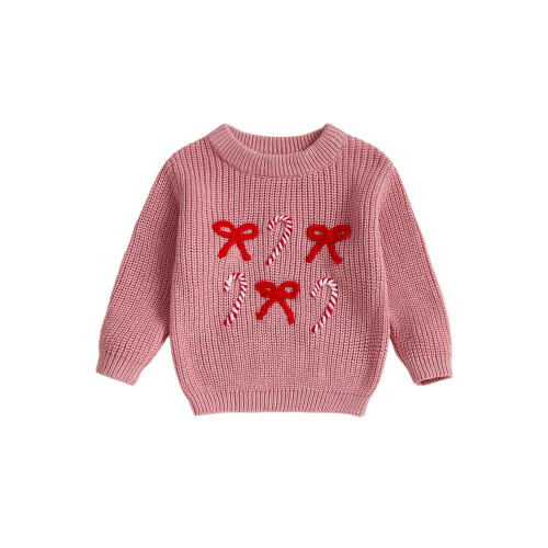 (3-4 Years, Pink) Χριστουγεννιάτικα πουλόβερ για και κέντημα.