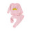 (12-18 Months, Pink) Σετ παντελονιών για κορίτσια, μπλούζα με κεντήματα και ριγέ φόρμα 1