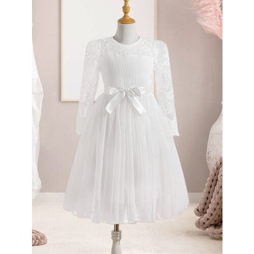 (13 Years, White) Rochie de prințesă cu curea 2