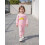 (12-18 Months, Pink) Σετ παντελονιών για κορίτσια, μπλούζα με κεντήματα και ριγέ φόρμα 5