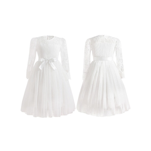 (13 Years, White) Rochie de prințesă cu curea 1