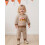 (12-18 Months, Brown) Σετ παντελονιών για κορίτσια, μπλούζα με κεντήματα και ριγέ φόρμα 8