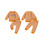 (2-3 Years, Orange) Conjunto de 2 a rayas. 2