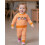 (2-3 Years, Orange) Conjunto de 2 a rayas. 6