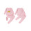 (12-18 Months, Pink) Σετ παντελονιών για κορίτσια, μπλούζα με κεντήματα και ριγέ φόρμα 2