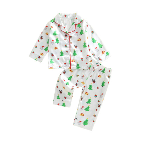 (4-5 Years, White) Ensemble de pyjama de nuit