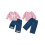 (18-24 Months, Pink) Φθινοπωρινό σετ για 2 τεμάχια 2