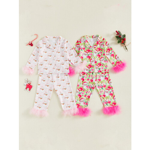 (18-24 Months, Green) Σετ Πιτζάμας Χριστουγέννων 2 τεμάχια 2