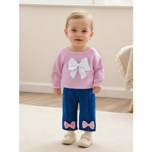 (18-24 Months, Pink) Φθινοπωρινό σετ για 2 τεμάχια 2