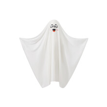 (3-6 Years, White) Clóca Taibhse do Leanaí Óga, Culaith Oíche Shamhna Gleoite Chruthaitheach do Pháirtí Cosplay Fancy Poncho