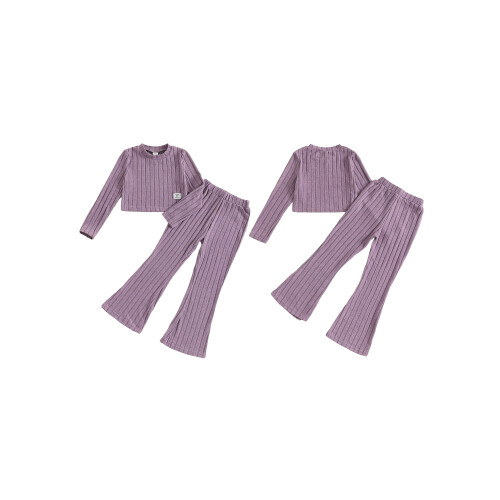 (8 Years, Purple) Φθινοπωρινά πλεκτά ρούχα 2 τεμαχίων 1