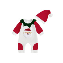 (0-3 Months, Red) Salopetă de Crăciun ținută drăguță.