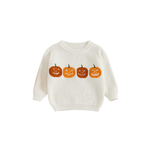 (18-24 Months, White) Πουλόβερ νήπια με πλεκτό μπλουζάκι
