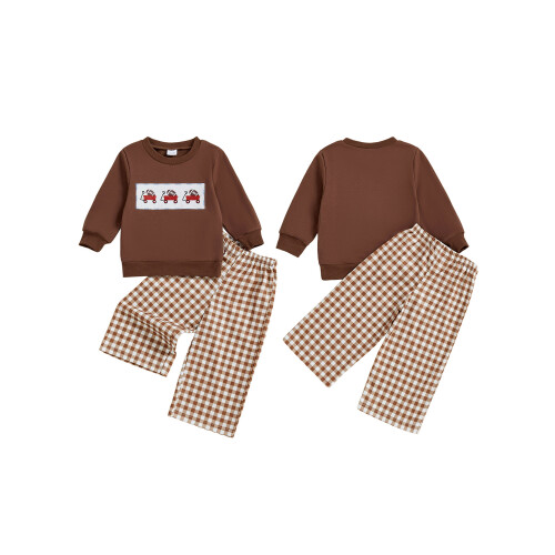 (3-4 Years, Brown) Φθινοπωρινή στολή για ρούχα νήπια 1