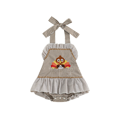 (3-6 Months, Khaki) Κορμάκι για μωρά για φθινόπωρο.