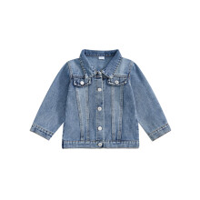 (4-5 Years, Blue) Kids Christmas Jacket Lightweight Letter Embroidery Button up Denim Jacket Coat for Baby Outwear