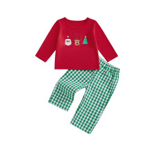 (12-18 Months, Green) 2-teiliges Weihnachtsoutfit für Kleinkinder, Winterkleidung
