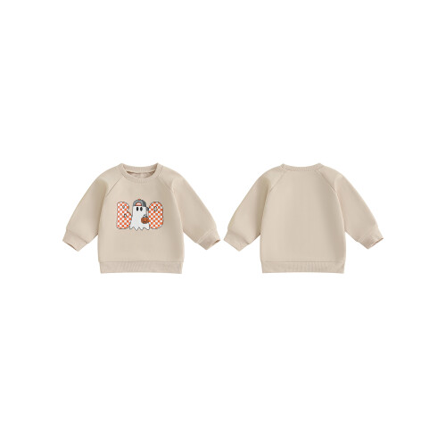 (18-24 Months, Orange) Φούτερ νήπια κολοκύθας φάντασμα Halloween, με μακρύ μανίκι φθινόπωρο 1
