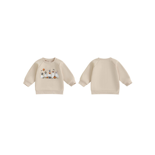 (12-18 Months, Khaki) Φούτερ νήπια κολοκύθας φάντασμα Halloween, με μακρύ μανίκι φθινόπωρο 1