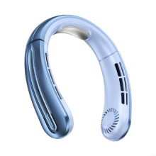 Wearable Neck Fan Rechargeable Bladeless Design 360 Airflow 5 Speeds Quiet for Travel