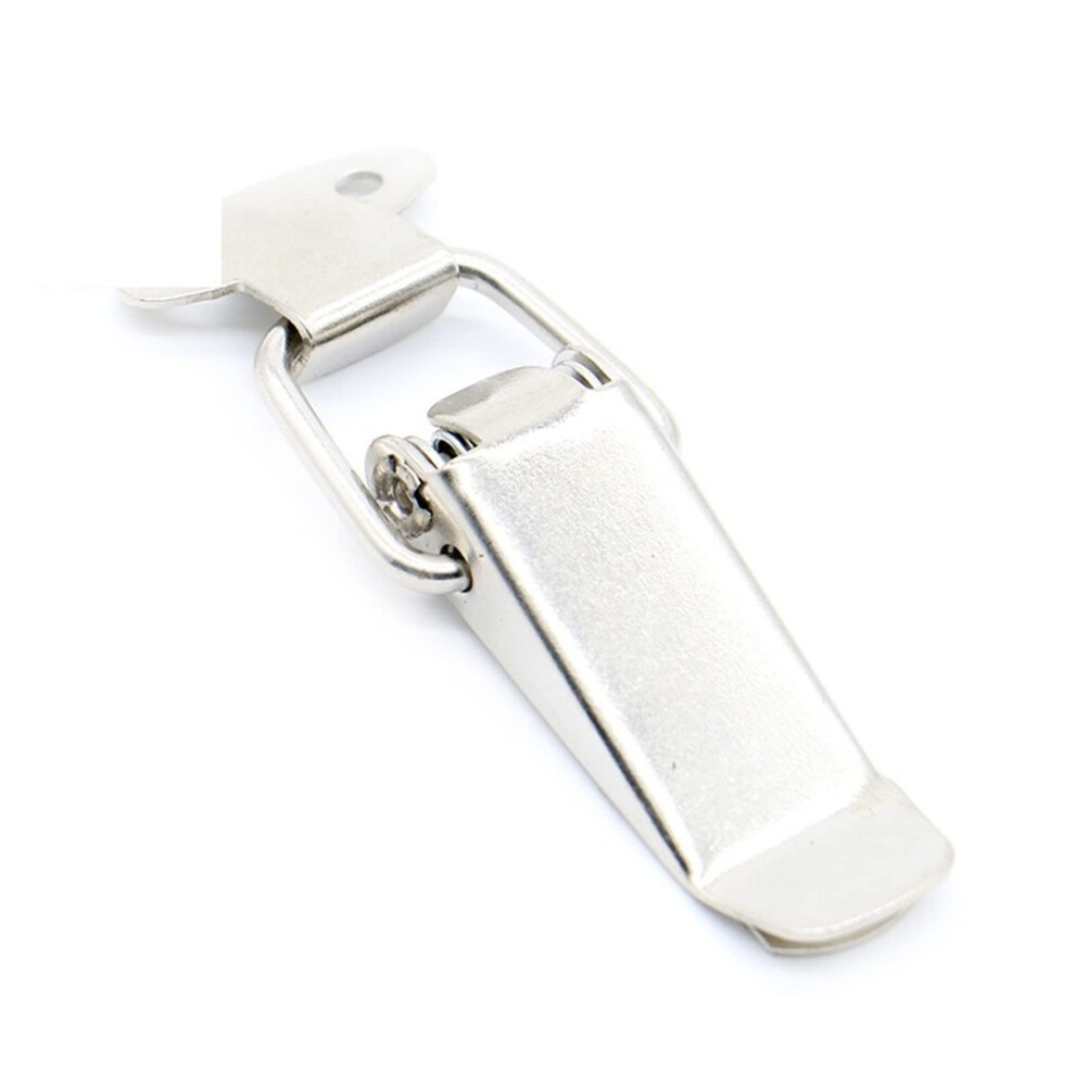 Chrome Plated Spring Loaded Toggle Latch Catch 27X63mm Iron Hasp For Cabinet Door Toolbox Enclosure 9351714935470